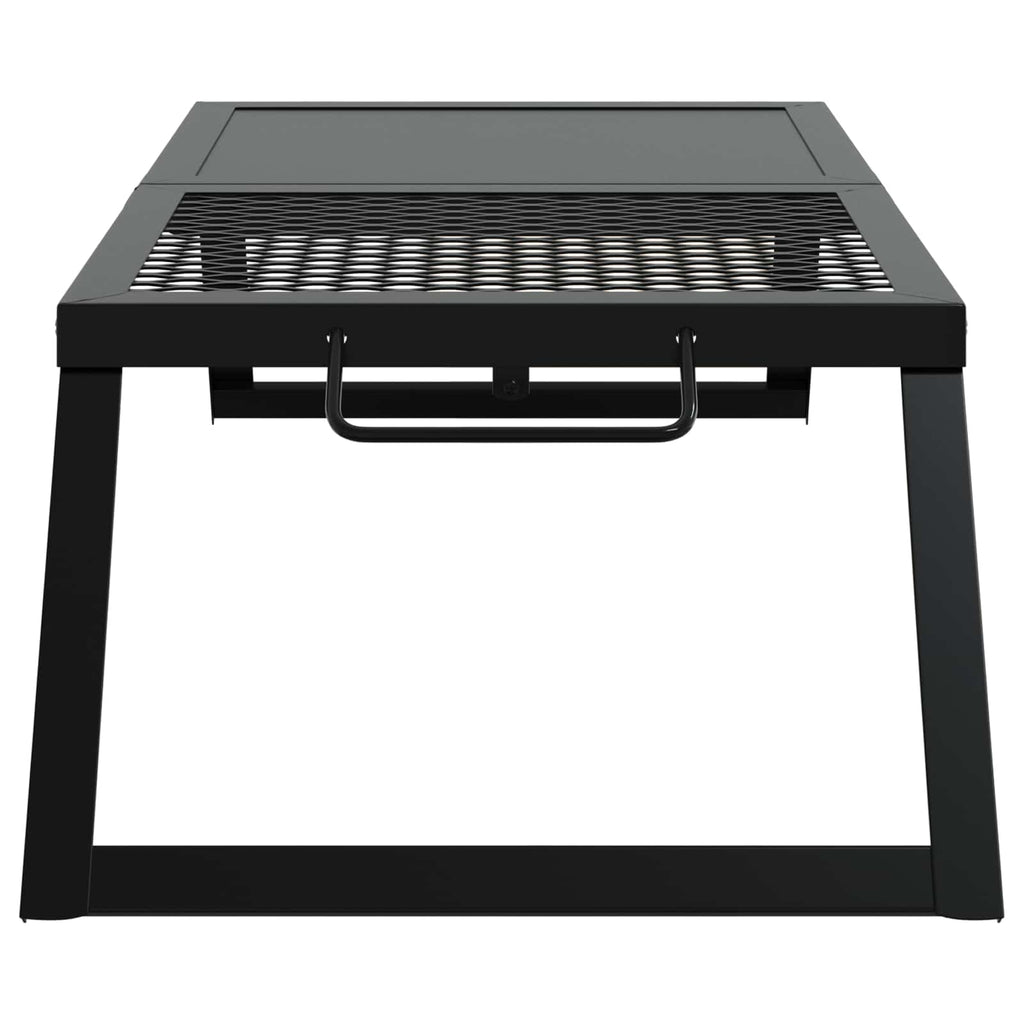 vidaXL Składany Grill Campingowy Czarny 31,5 x 26,5 x 4 cm