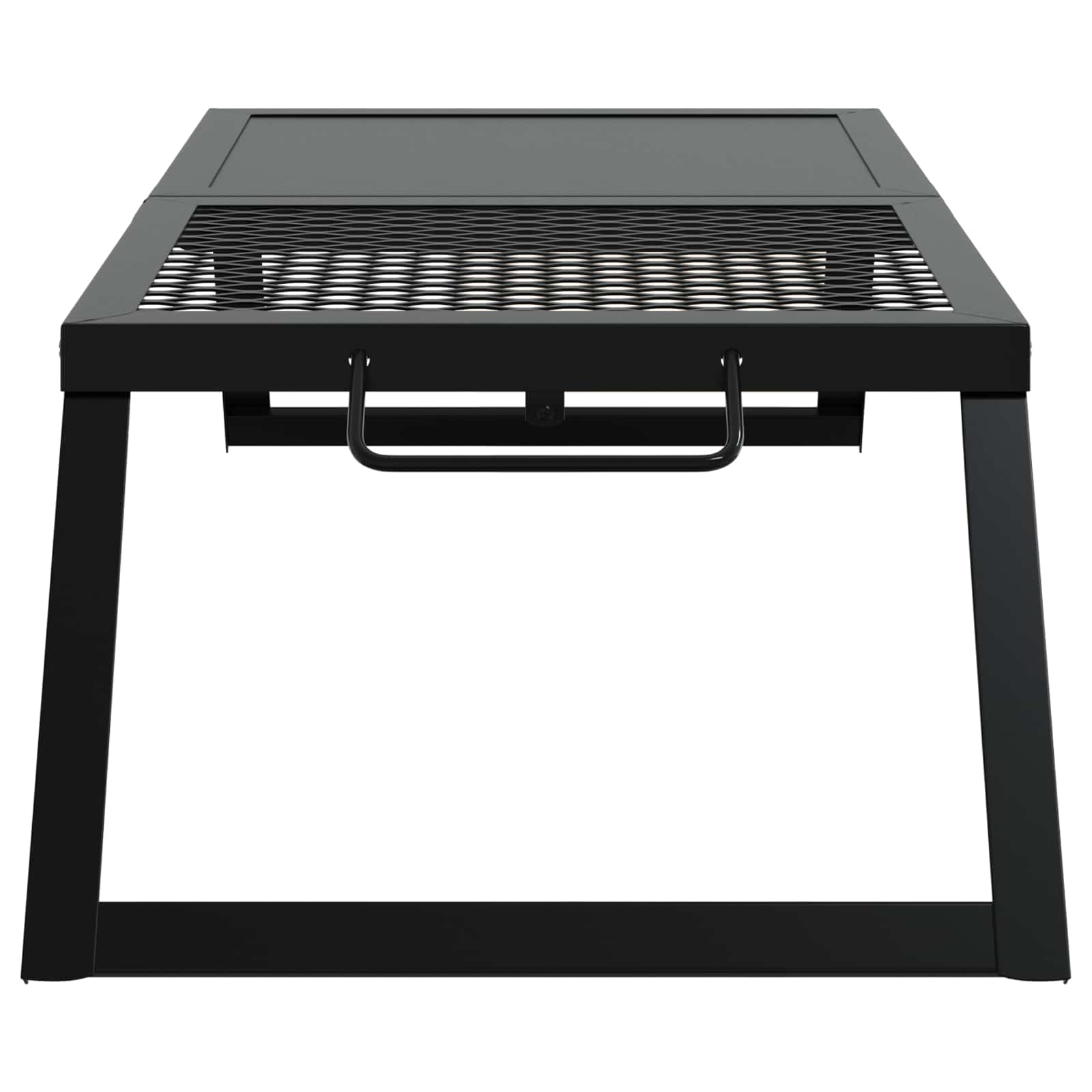 vidaXL Składany Grill Campingowy Czarny 31,5 x 26,5 x 4 cm