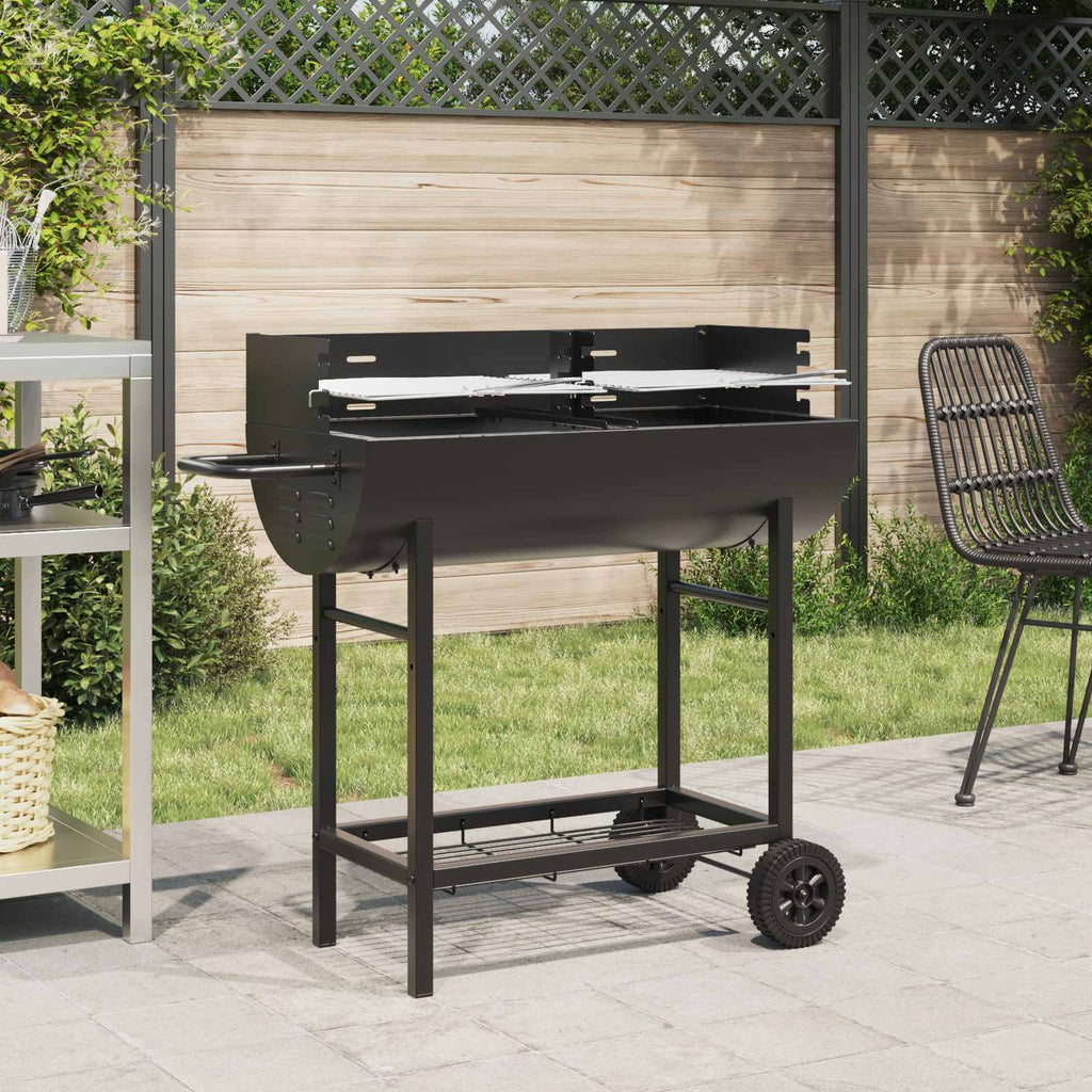 vidaXL Grill węglowy 96,5 x 42,5 x 88,5 cm Czarny