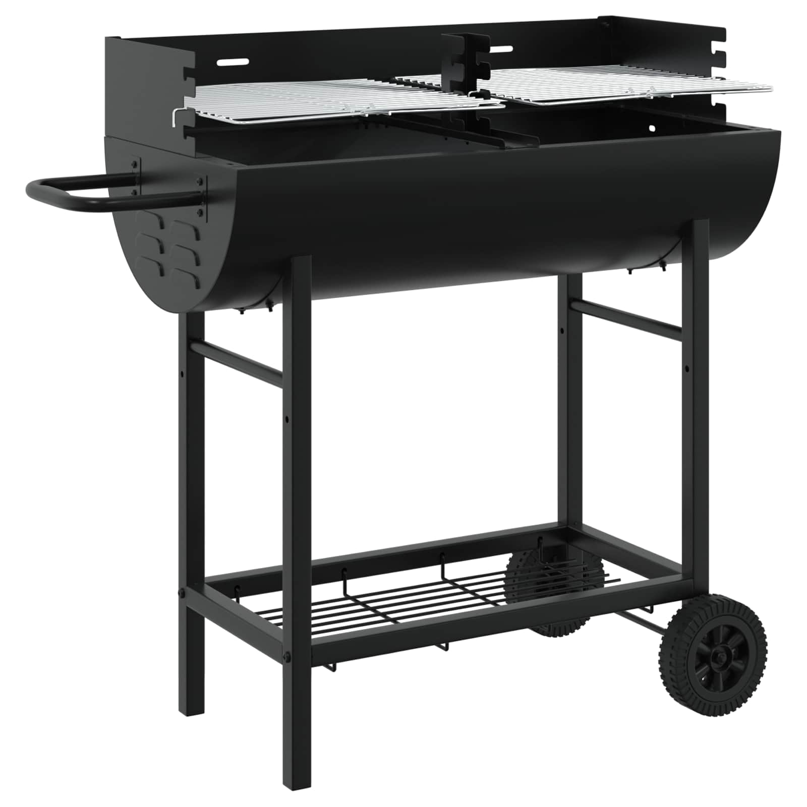 vidaXL Grill węglowy 96,5 x 42,5 x 88,5 cm Czarny