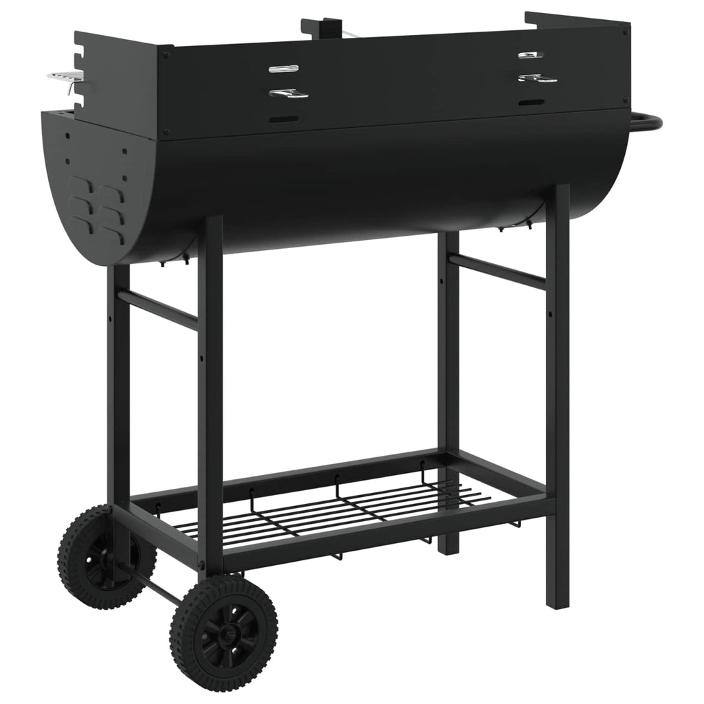vidaXL Grill węglowy 96,5 x 42,5 x 88,5 cm Czarny