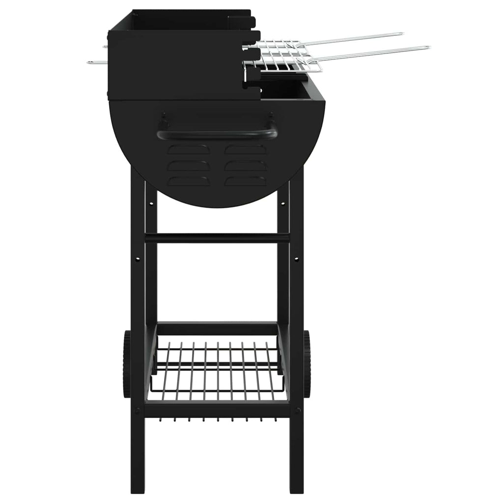 vidaXL Grill węglowy 96,5 x 42,5 x 88,5 cm Czarny
