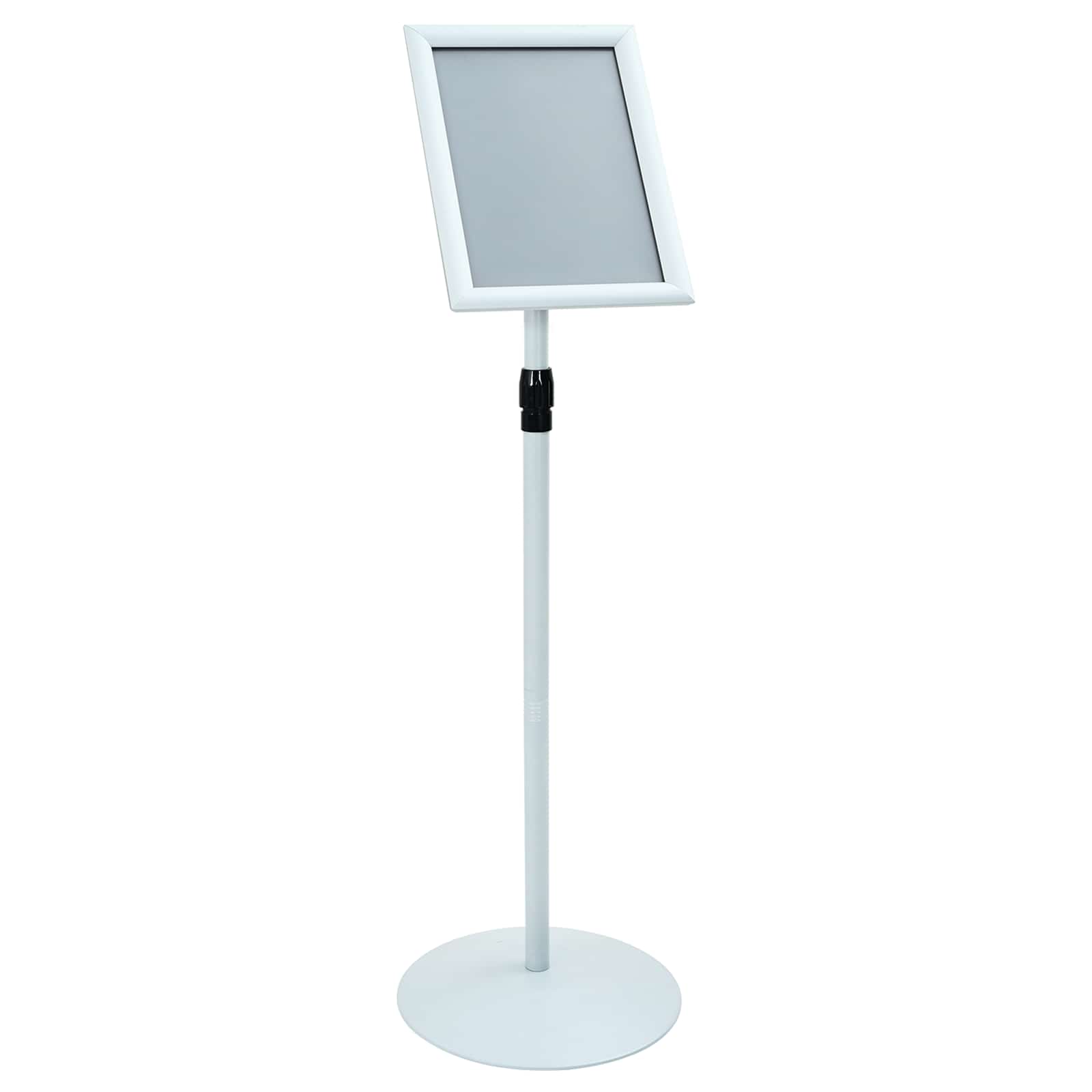 vidaXL Stojak na plakaty Srebrny 33 x 33 x 126 cm PVC i stal