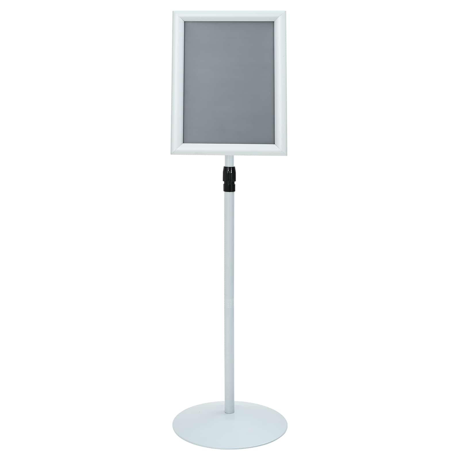 vidaXL Stojak na plakaty Srebrny 33 x 33 x 126 cm PVC i stal