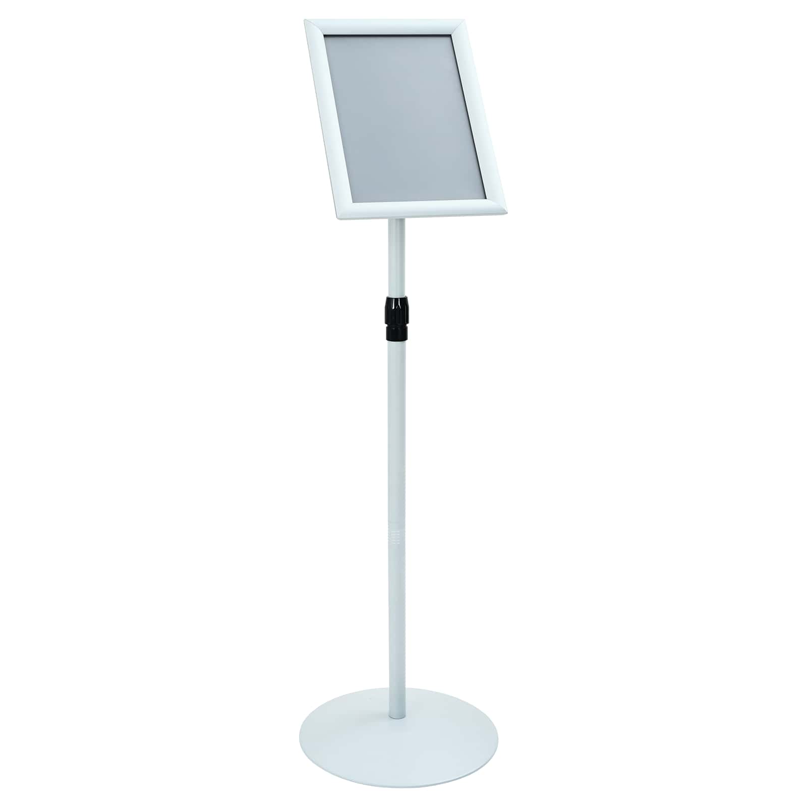 vidaXL Stojak na plakaty Srebrny 33 x 33 x 123 cm PVC i stal