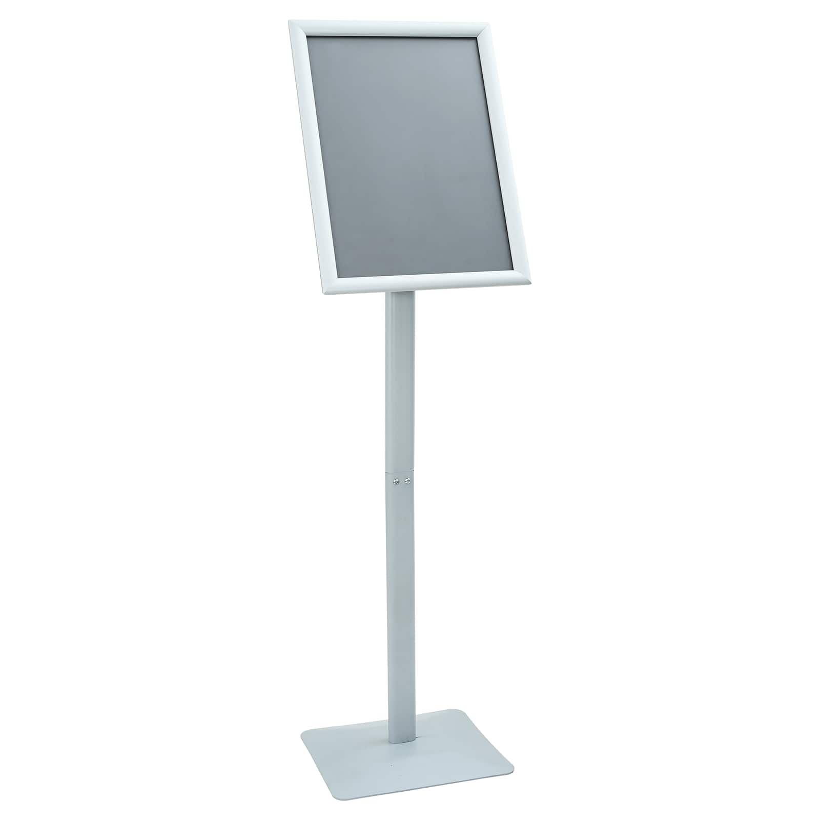 vidaXL Stojak na plakaty Srebrny 32,5 x 27 x 126 cm Żeliwo