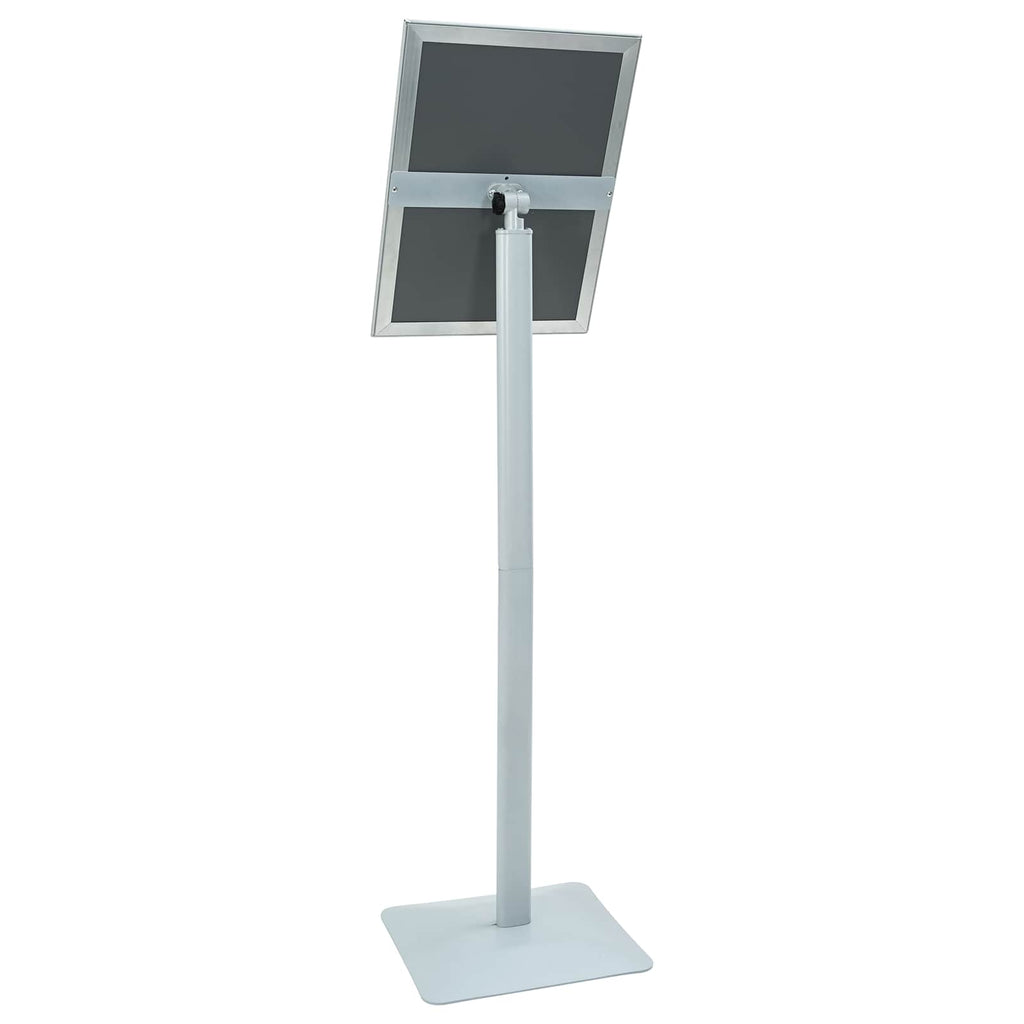 vidaXL Stojak na plakaty Srebrny 32,5 x 27 x 126 cm Żeliwo