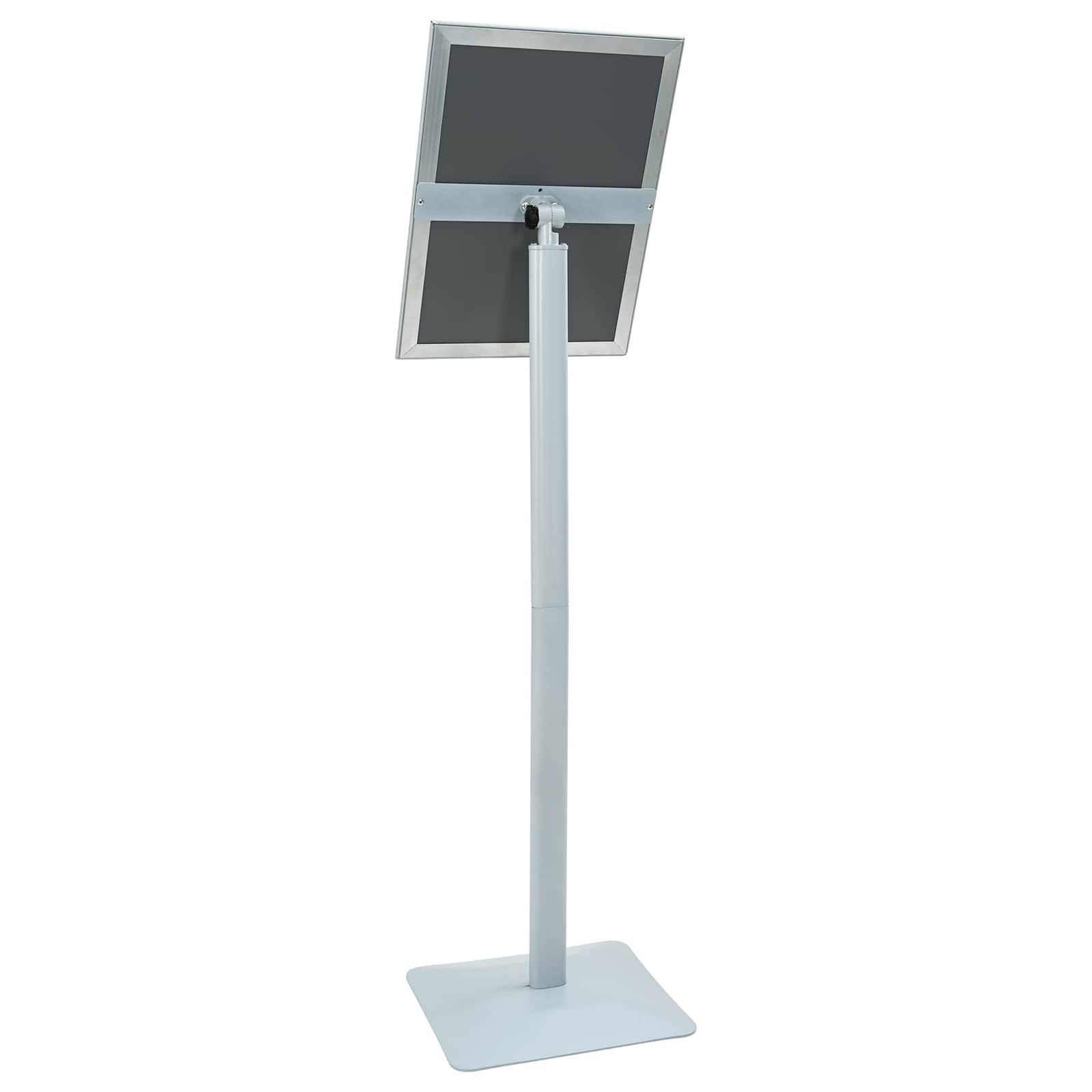 vidaXL Stojak na plakaty Srebrny 32,5 x 27 x 126 cm Żeliwo