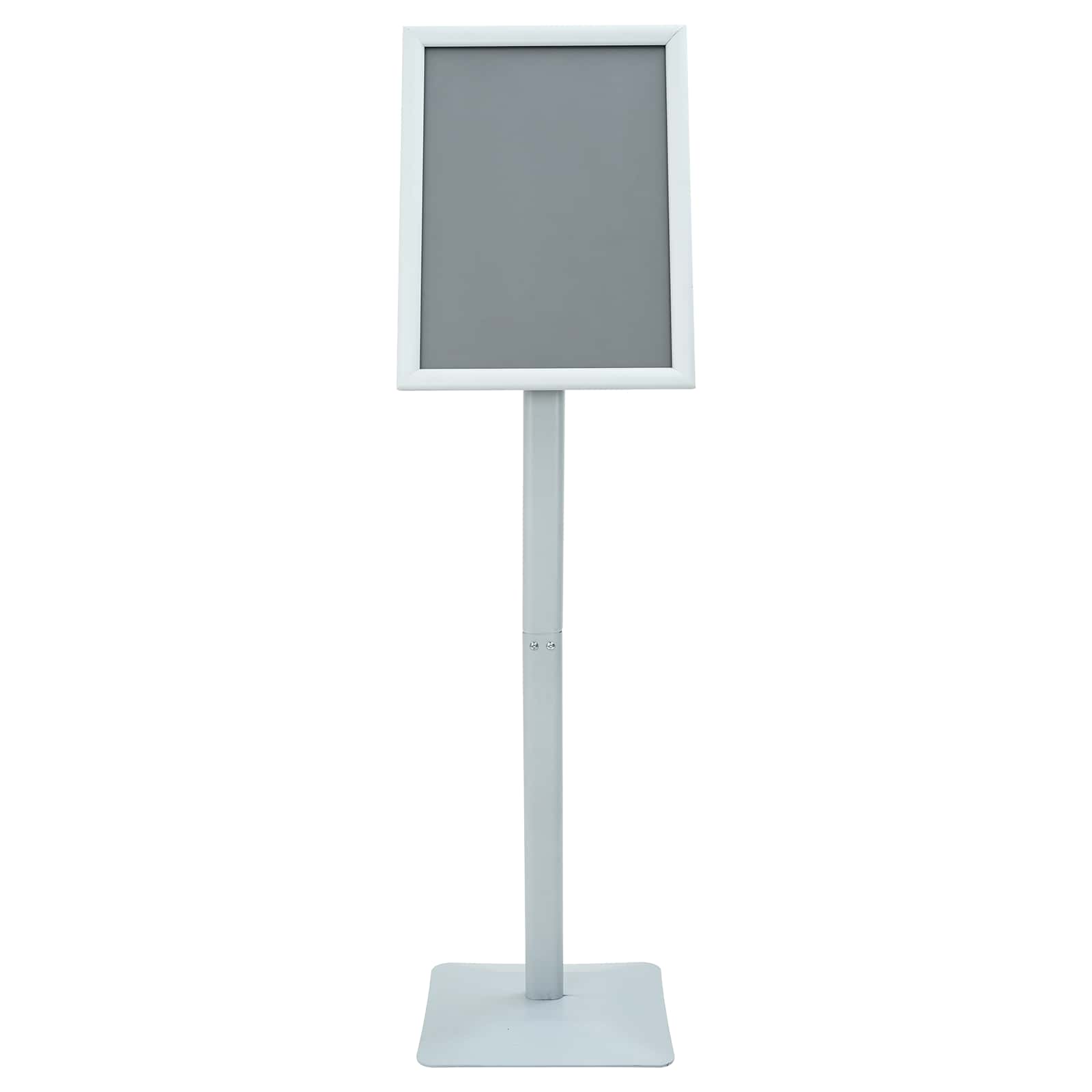 vidaXL Stojak na plakaty Srebrny 32,5 x 27 x 126 cm Żeliwo