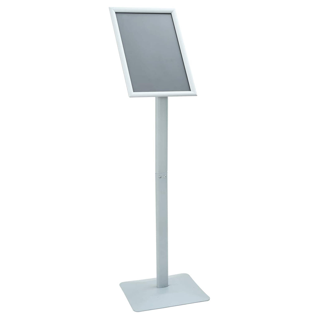 vidaXL Stojak na plakaty Srebrny 32 x 27 x 119 cm Żeliwo