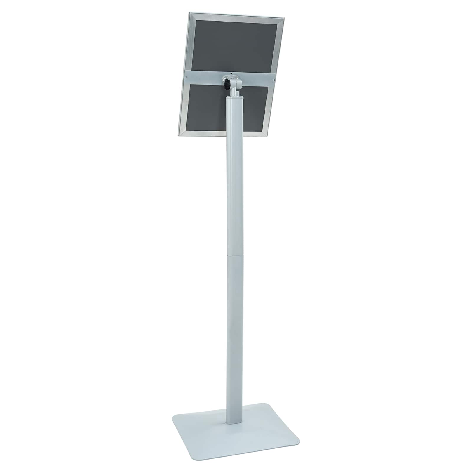 vidaXL Stojak na plakaty Srebrny 32 x 27 x 119 cm Żeliwo