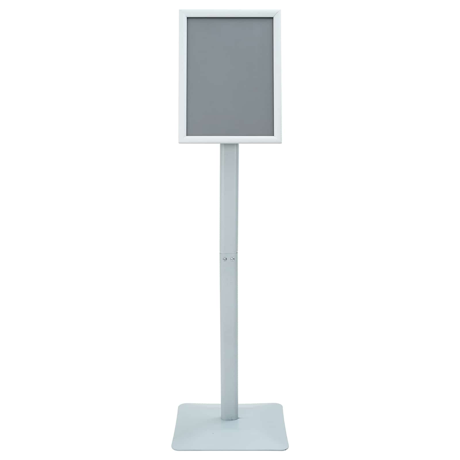 vidaXL Stojak na plakaty Srebrny 32 x 27 x 119 cm Żeliwo