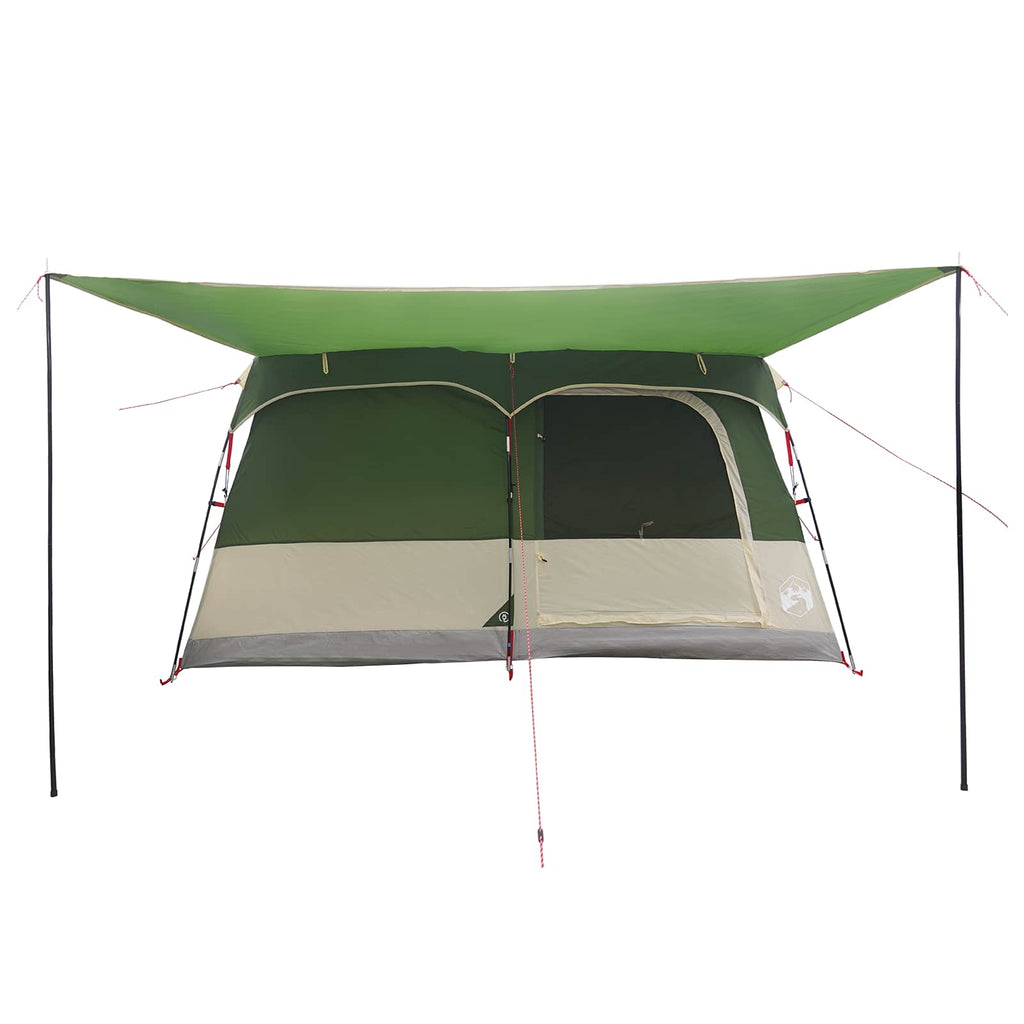 vidaXL Namiot rodzinny z dachem zielony 320 x 210 x 180 cm Poliester