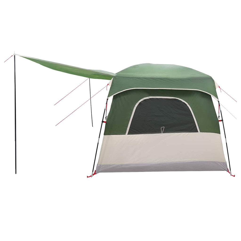 vidaXL Namiot rodzinny z dachem zielony 320 x 210 x 180 cm Poliester