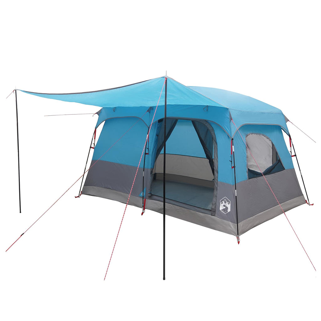 vidaXL Namiot rodzinny z dachem niebieski 320 x 210 x 180 cm Poliester