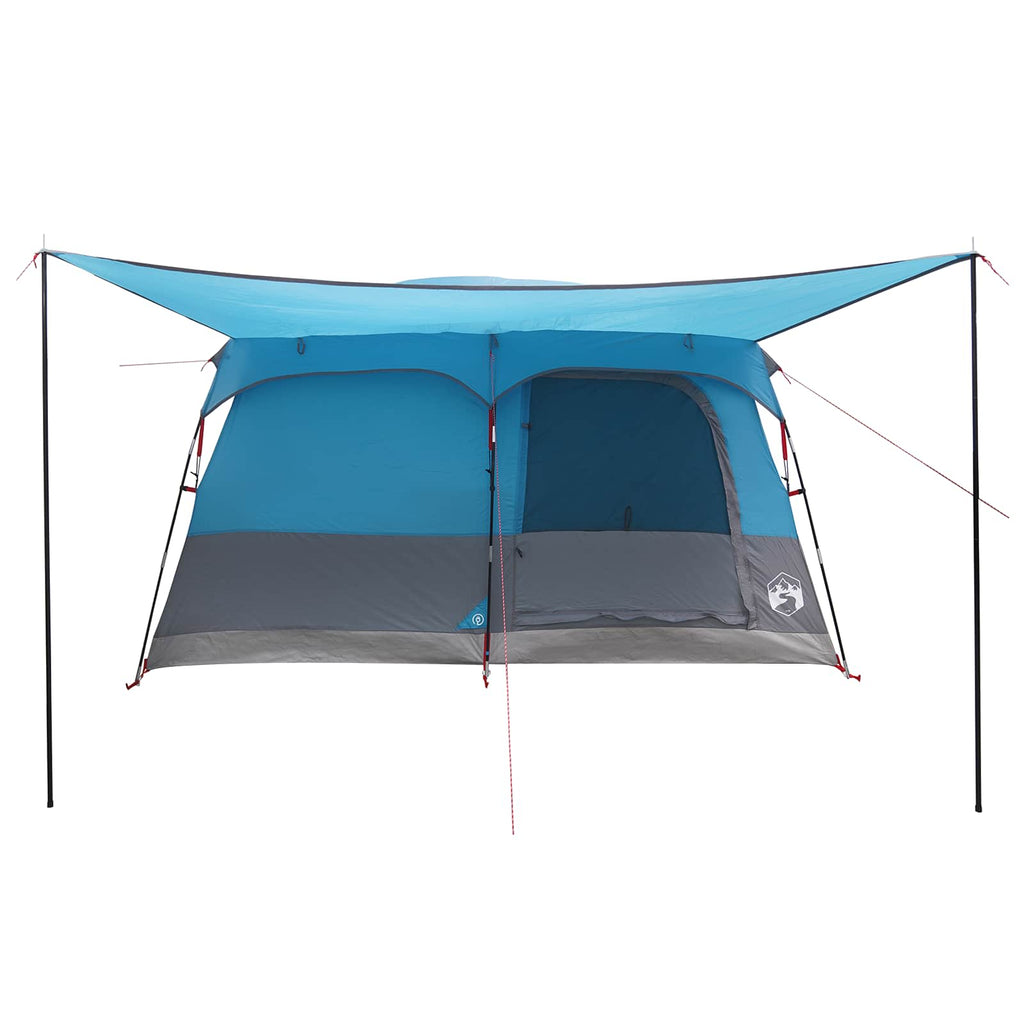 vidaXL Namiot rodzinny z dachem niebieski 320 x 210 x 180 cm Poliester