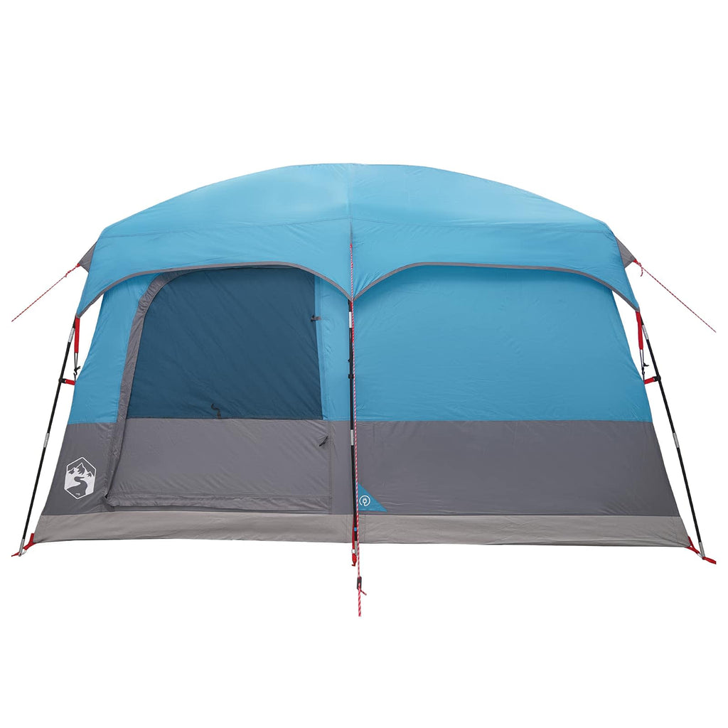 vidaXL Namiot rodzinny z dachem niebieski 380 x 260 x 190 cm Poliester
