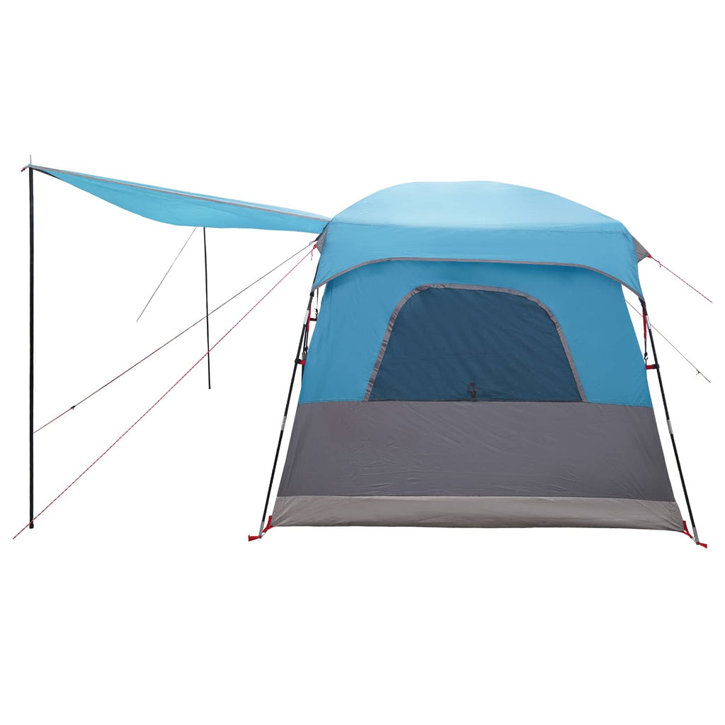 vidaXL Namiot rodzinny z dachem niebieski 380 x 260 x 190 cm Poliester