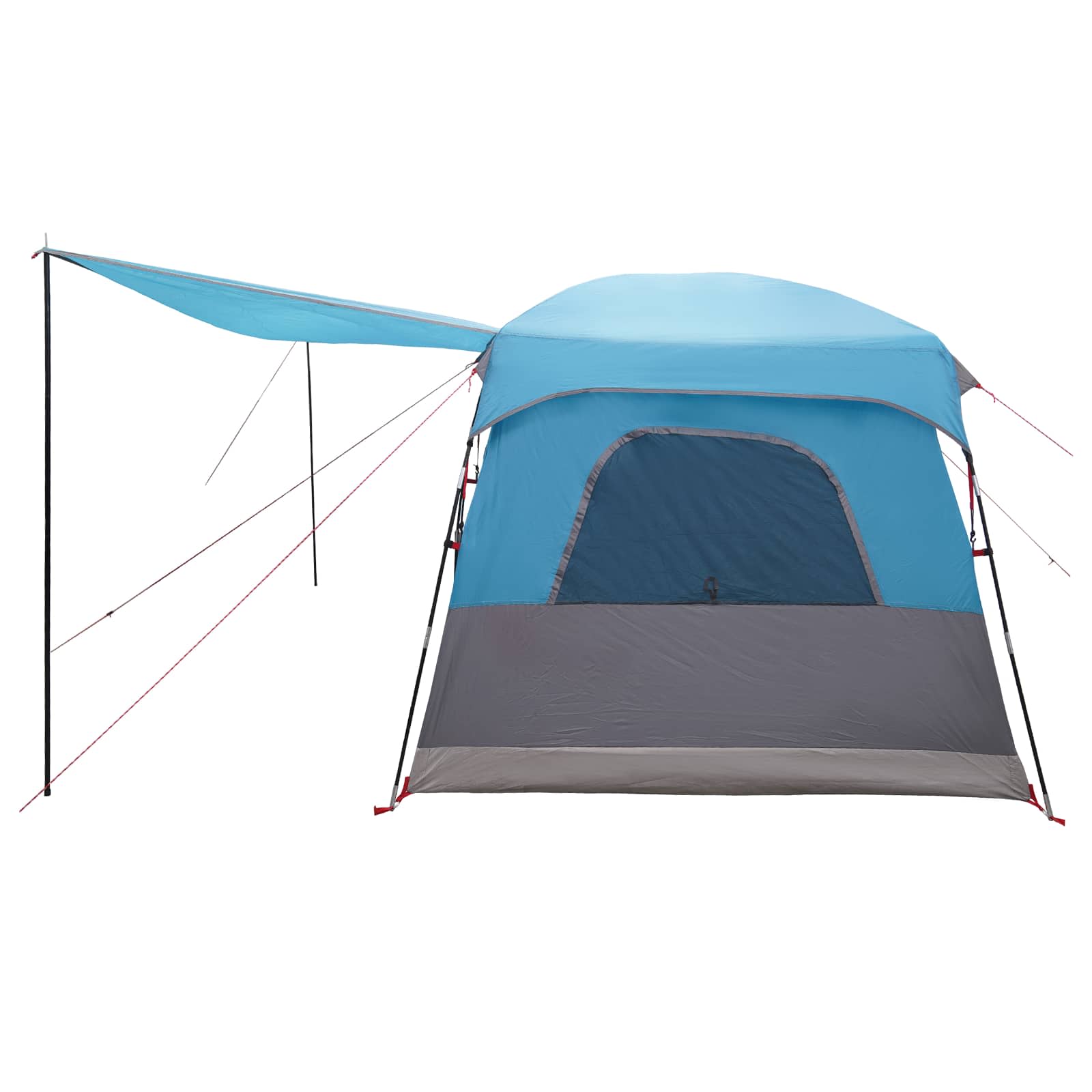 vidaXL Namiot rodzinny z dachem niebieski 380 x 260 x 190 cm Poliester