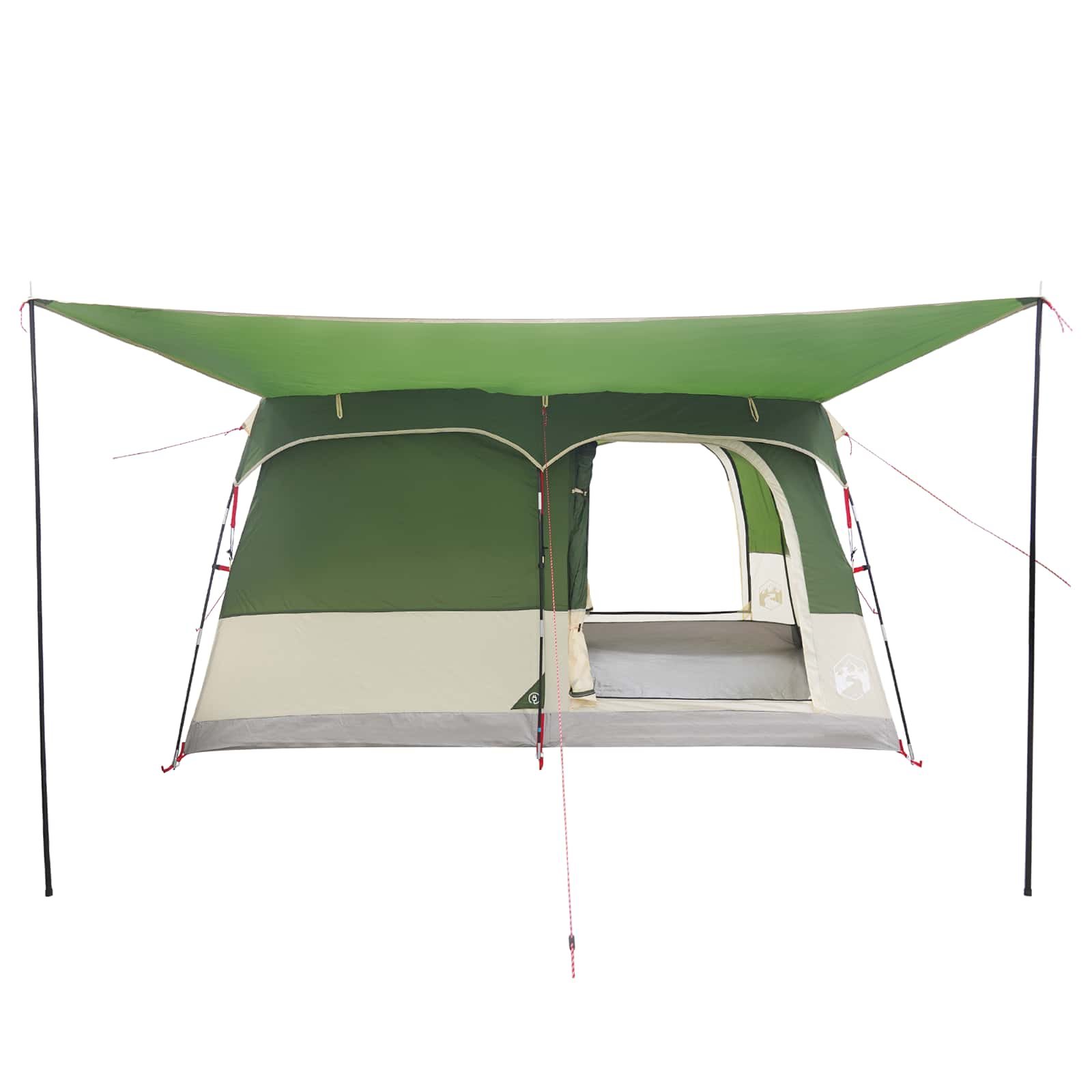 vidaXL Namiot rodzinny zielony 500 x 400 x 230 cm Poliester i Stal