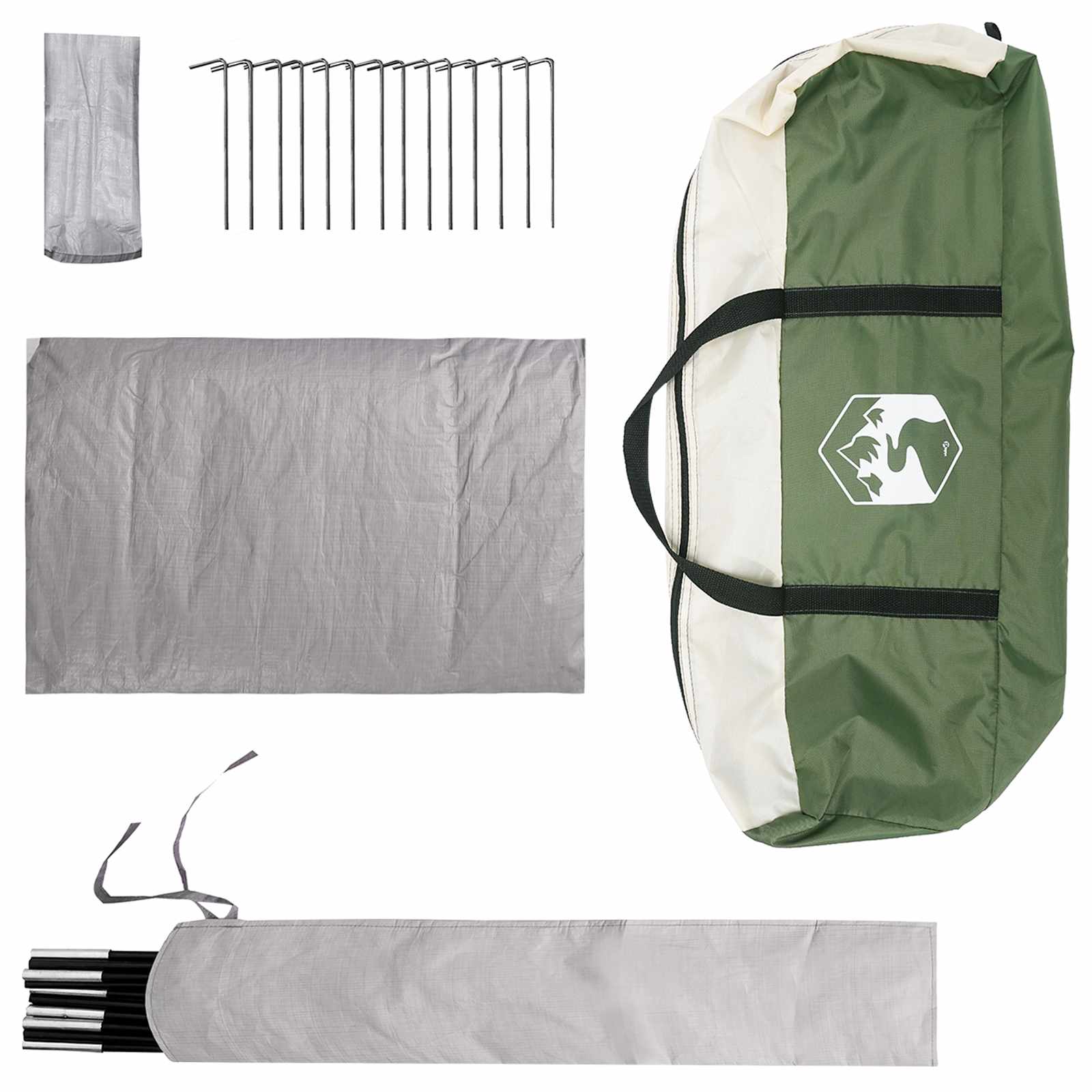 vidaXL Namiot domek z dachem zielony 210 x 210 x 138 cm Poliester