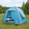 vidaXL Namiot domek z dachem niebieski 210 x 210 x 138 cm Poliester