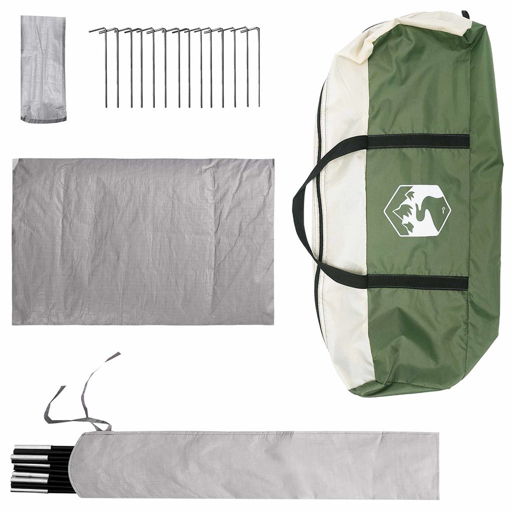 vidaXL Namiot domek z dachem zielony 300 x 210 x 156 cm Poliester