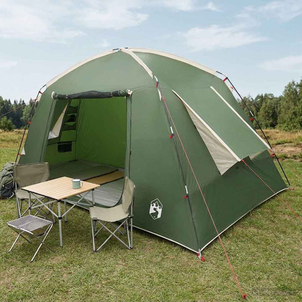 vidaXL Namiot domek z dachem zielony 300 x 210 x 156 cm Poliester
