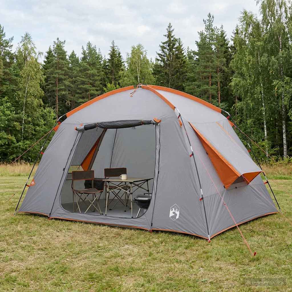 vidaXL Namiot domek Szary i pomarańczowy 300 x 210 x 156 cm Poliester