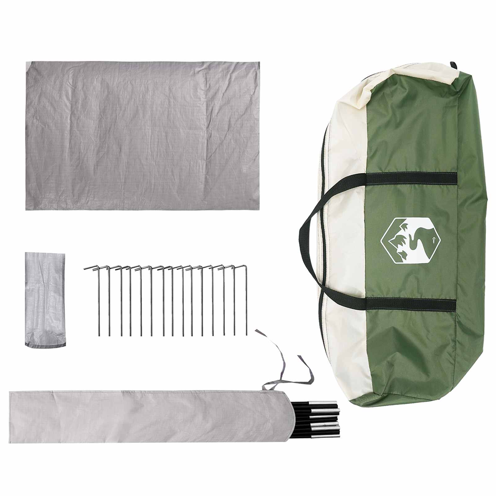 vidaXL Namiot domek z dachem zielony 400 x 210 x 180 cm Poliester