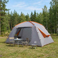 vidaXL Namiot domek Szary i pomarańczowy 400 x 210 x 180 cm Poliester