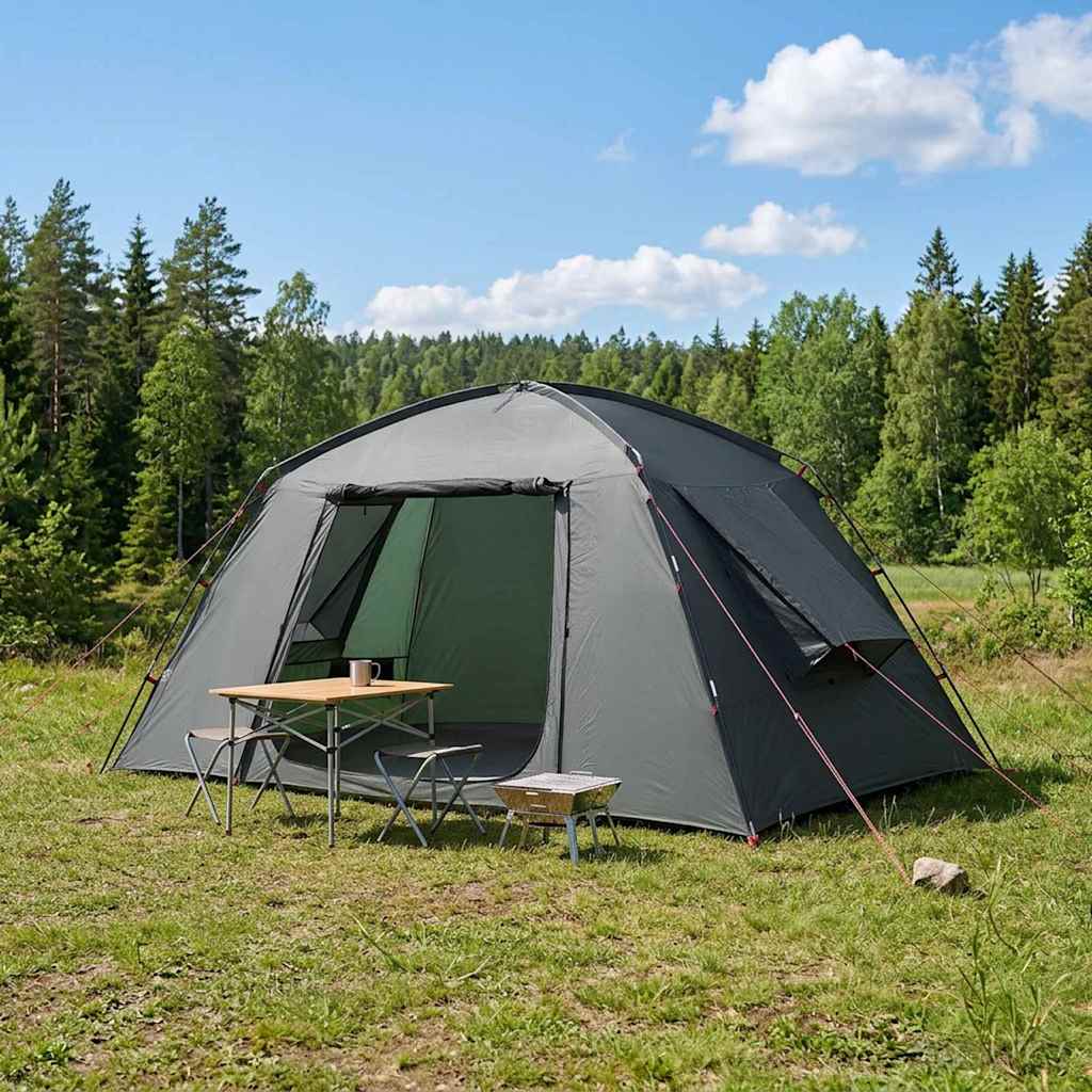 vidaXL Namiot domek Zielony wojskowy 400 x 210 x 180 cm Poliester