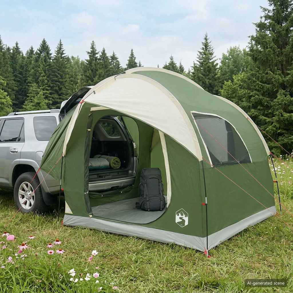 vidaXL Namiot samochodowy zielony 239 x 210 x 210 cm Poliester i Stal