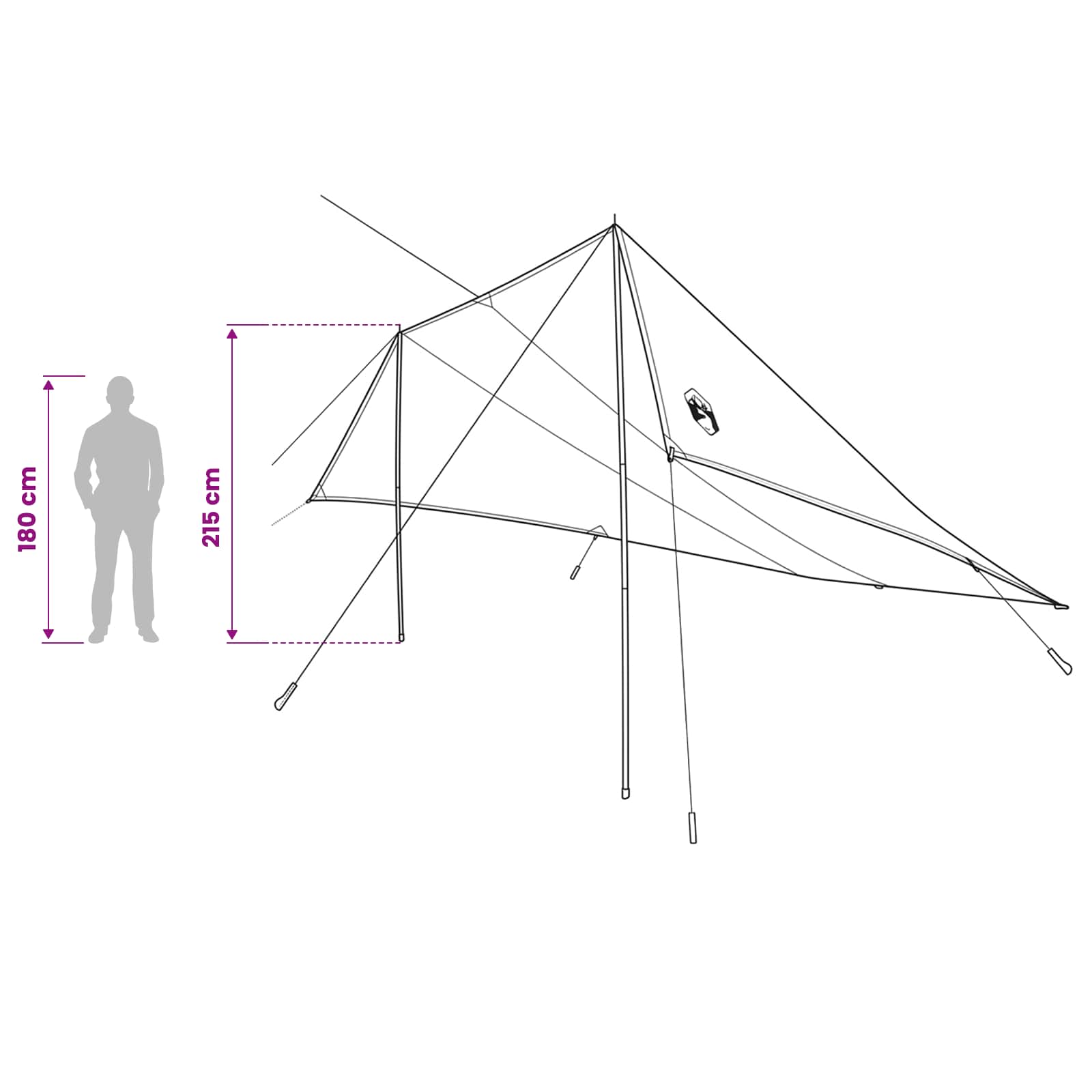 vidaXL Namiot dla pojazdu zielony 518 x 580 x 215 cm Poliester i Stal