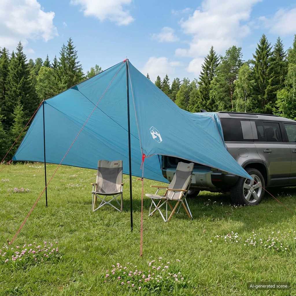 vidaXL Namiot dla pojazdu z dachem niebieski 518 x 580 x 215 cm