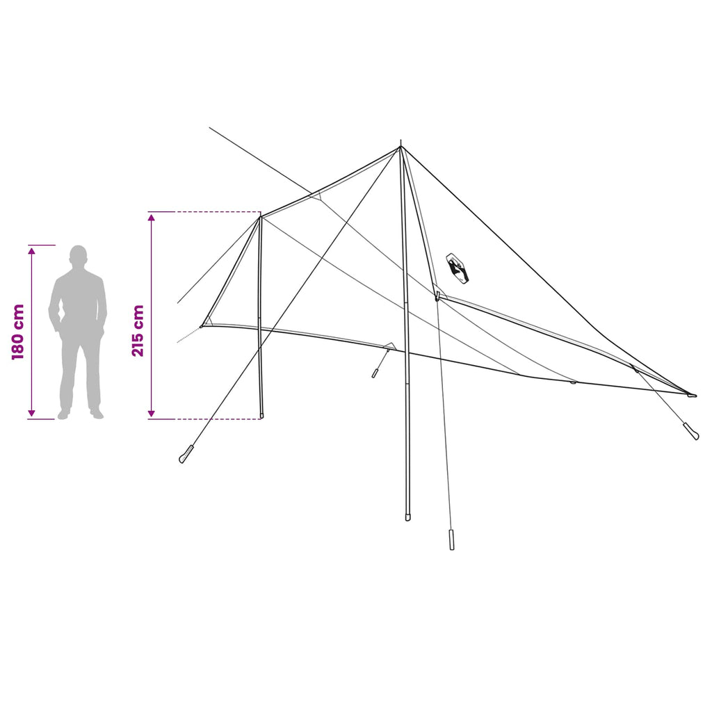 vidaXL Namiot dla pojazdu z dachem niebieski 518 x 580 x 215 cm