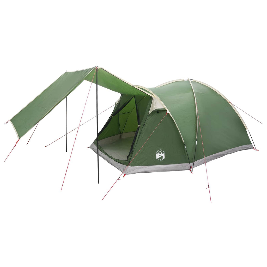 vidaXL Namiot domek z dachem zielony 4-osobowy Poliester i Stal