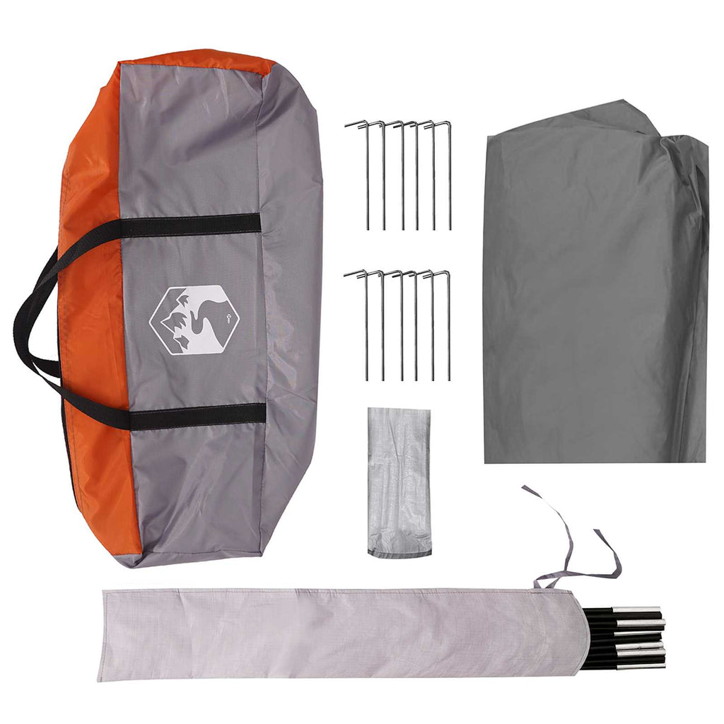 vidaXL Wodoodporny tarp do campingu Szary i pomarańczowy
