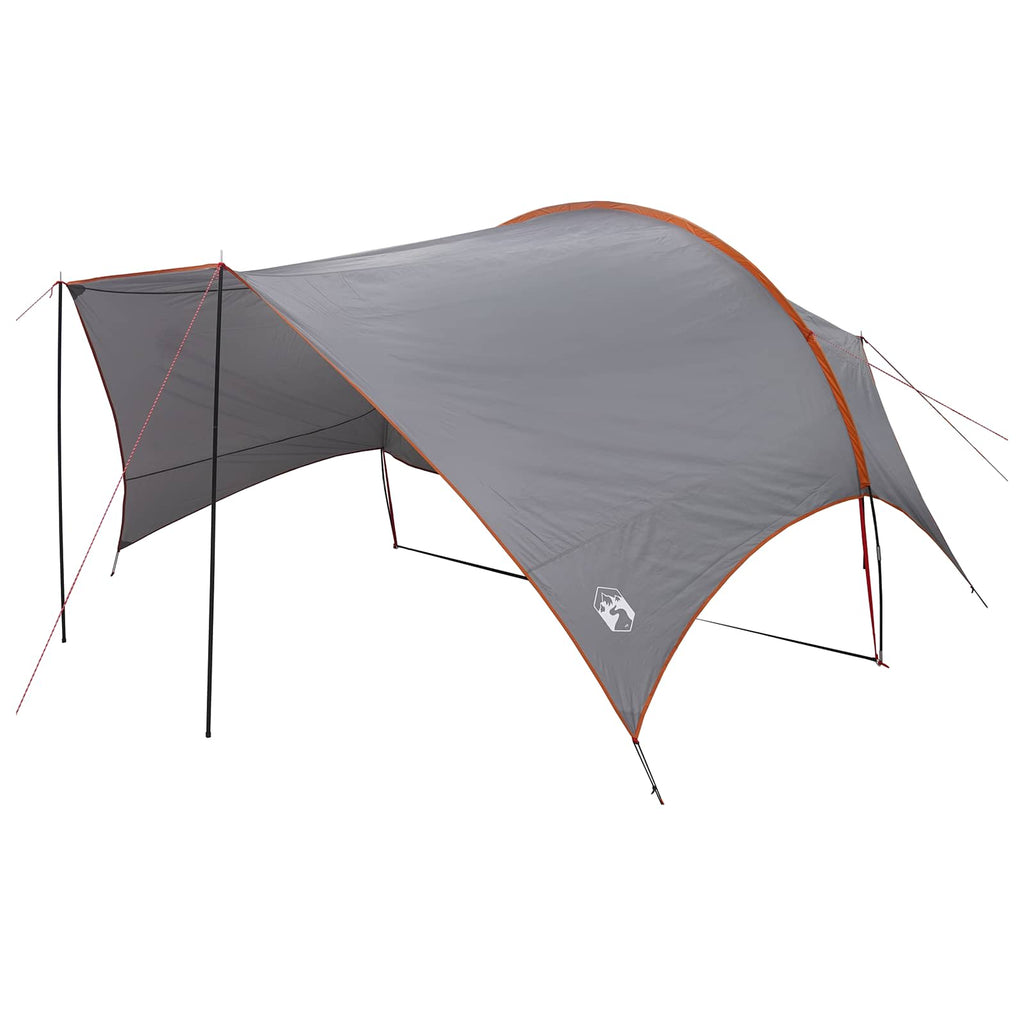 vidaXL Wodoodporny tarp do campingu Szary i pomarańczowy