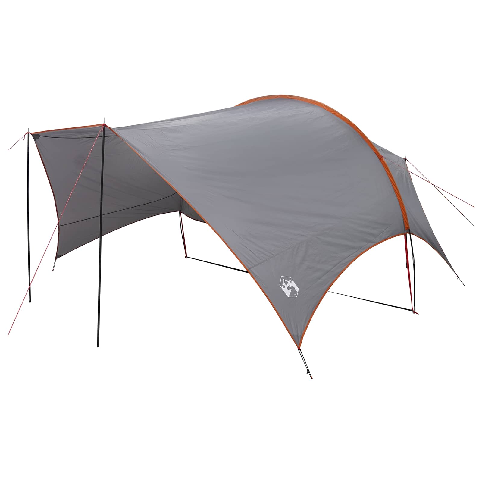 vidaXL Wodoodporny tarp do campingu Szary i pomarańczowy
