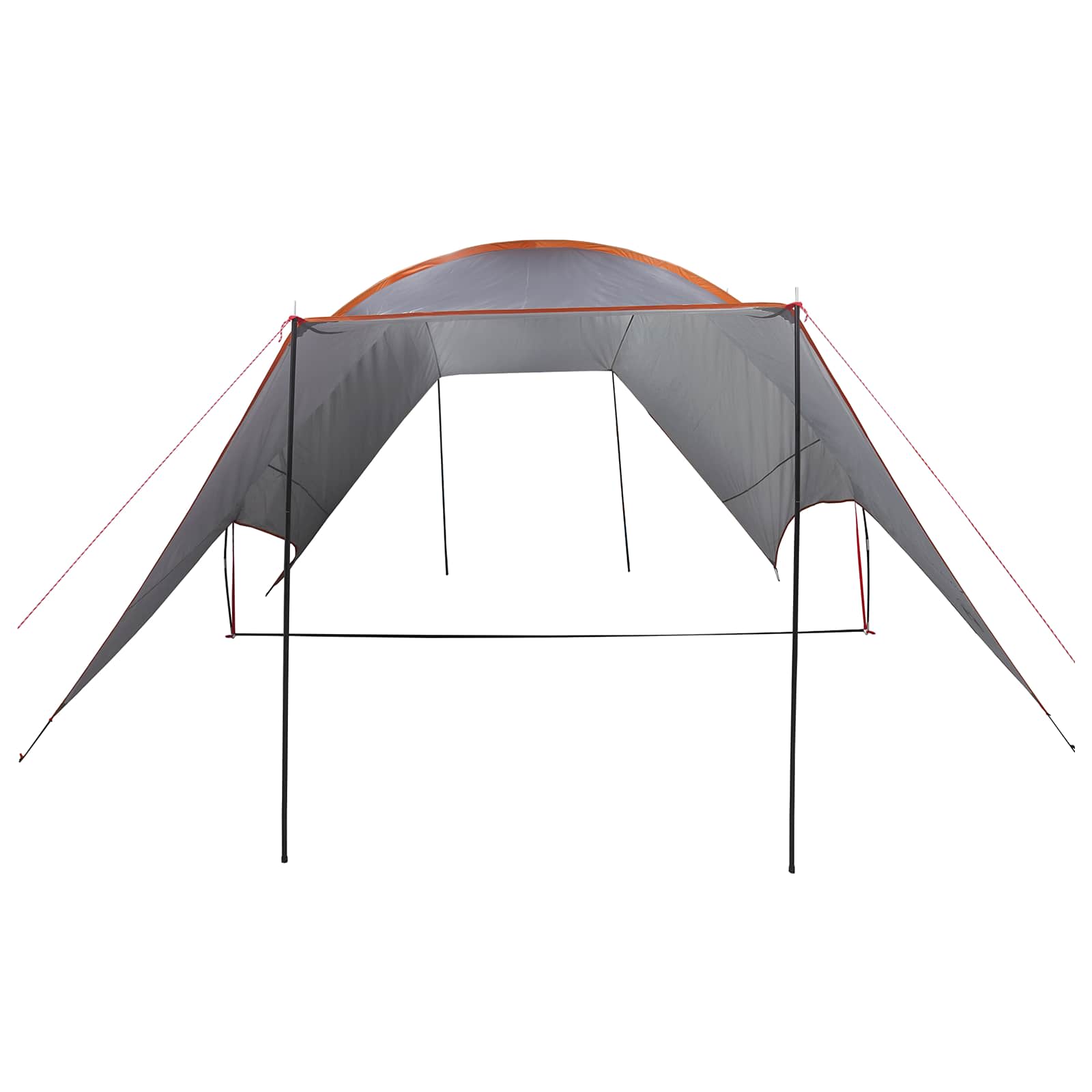 vidaXL Wodoodporny tarp do campingu Szary i pomarańczowy