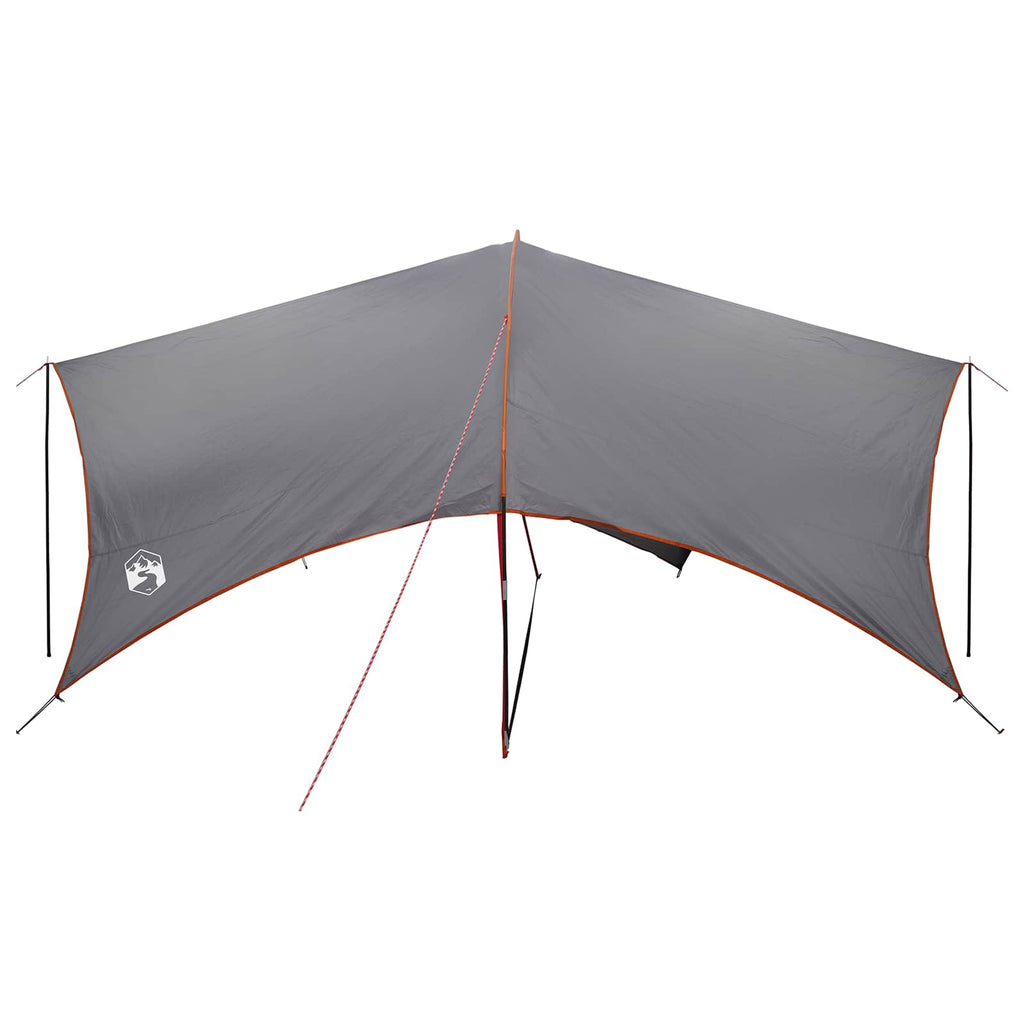 vidaXL Wodoodporny tarp do campingu Szary i pomarańczowy