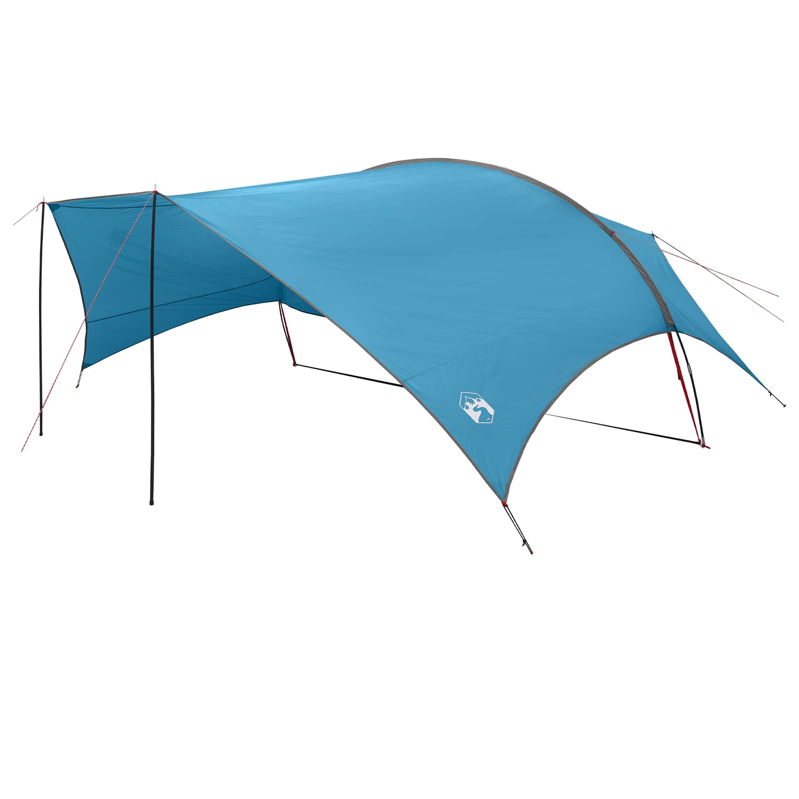 vidaXL Wodoodporny tarp do campingu niebieski 695 x 580 x 200 cm