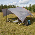 vidaXL Wodoodporny tarp do campingu Szary i pomarańczowy