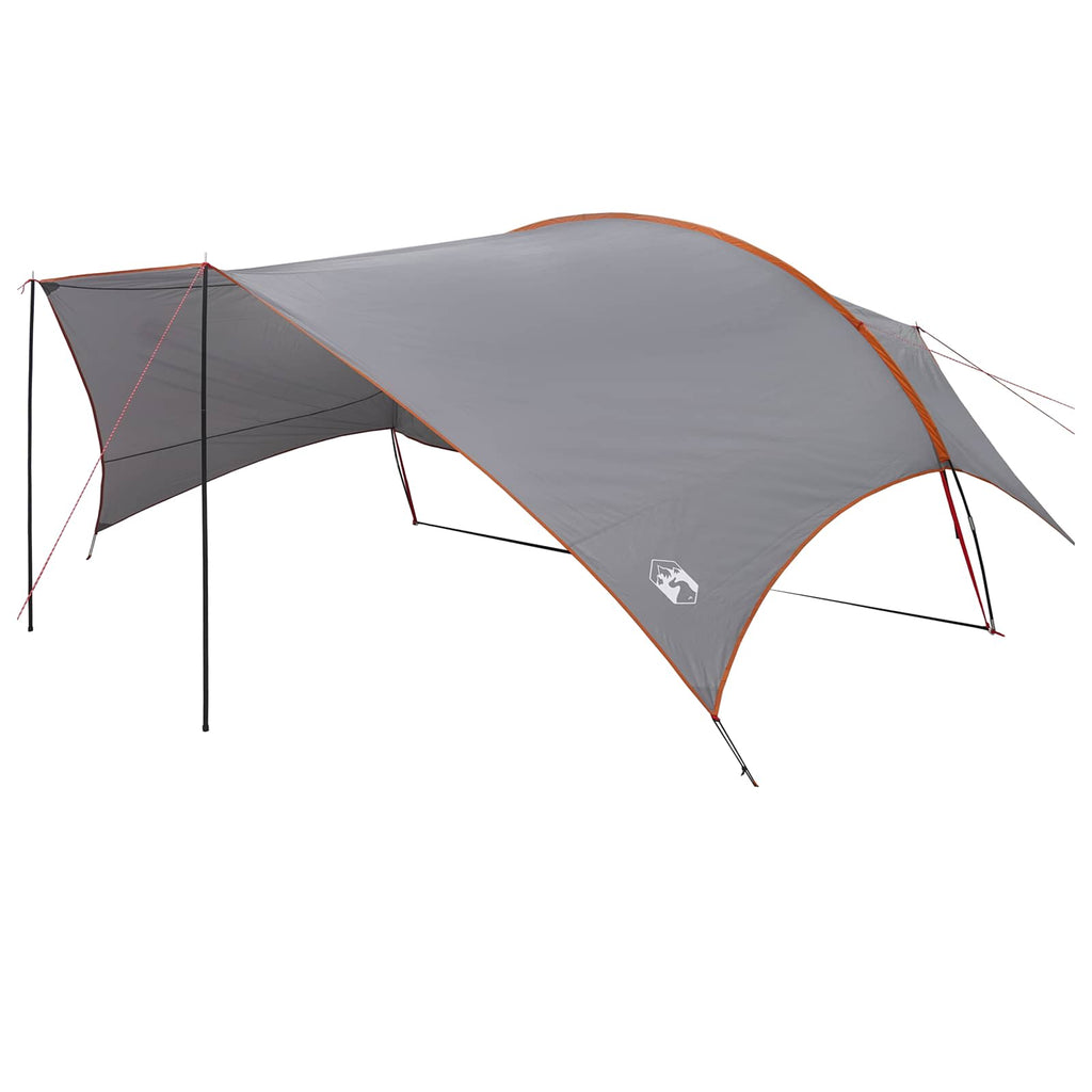 vidaXL Wodoodporny tarp do campingu Szary i pomarańczowy