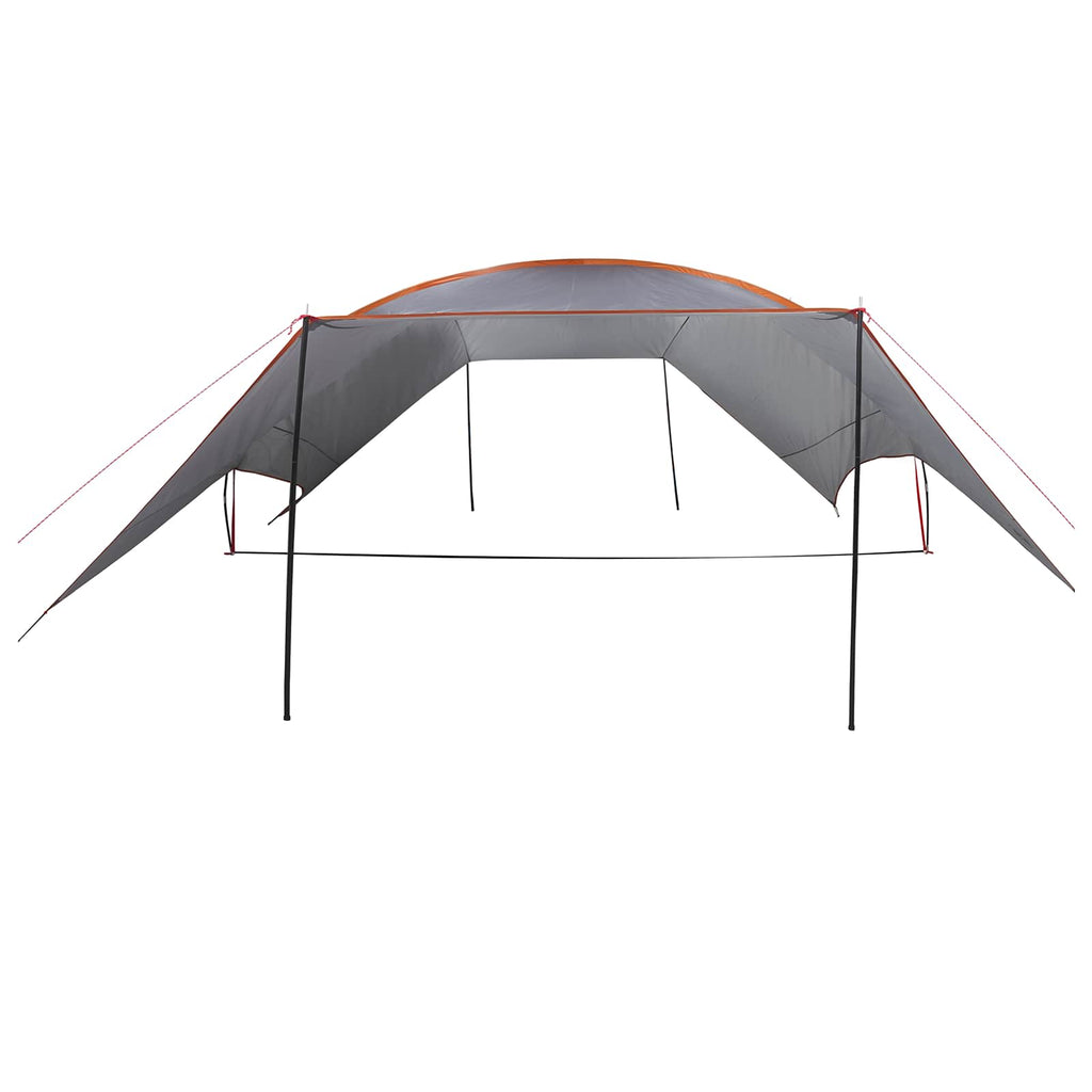 vidaXL Wodoodporny tarp do campingu Szary i pomarańczowy