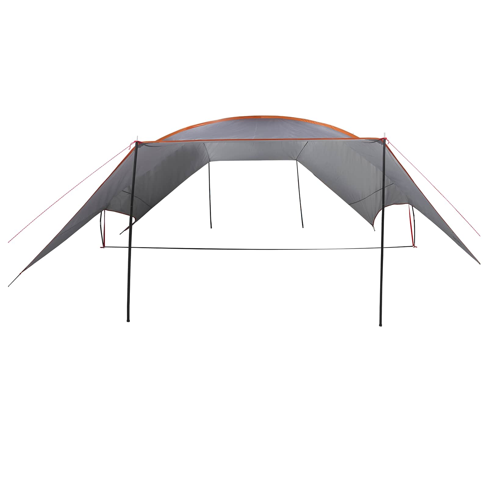vidaXL Wodoodporny tarp do campingu Szary i pomarańczowy