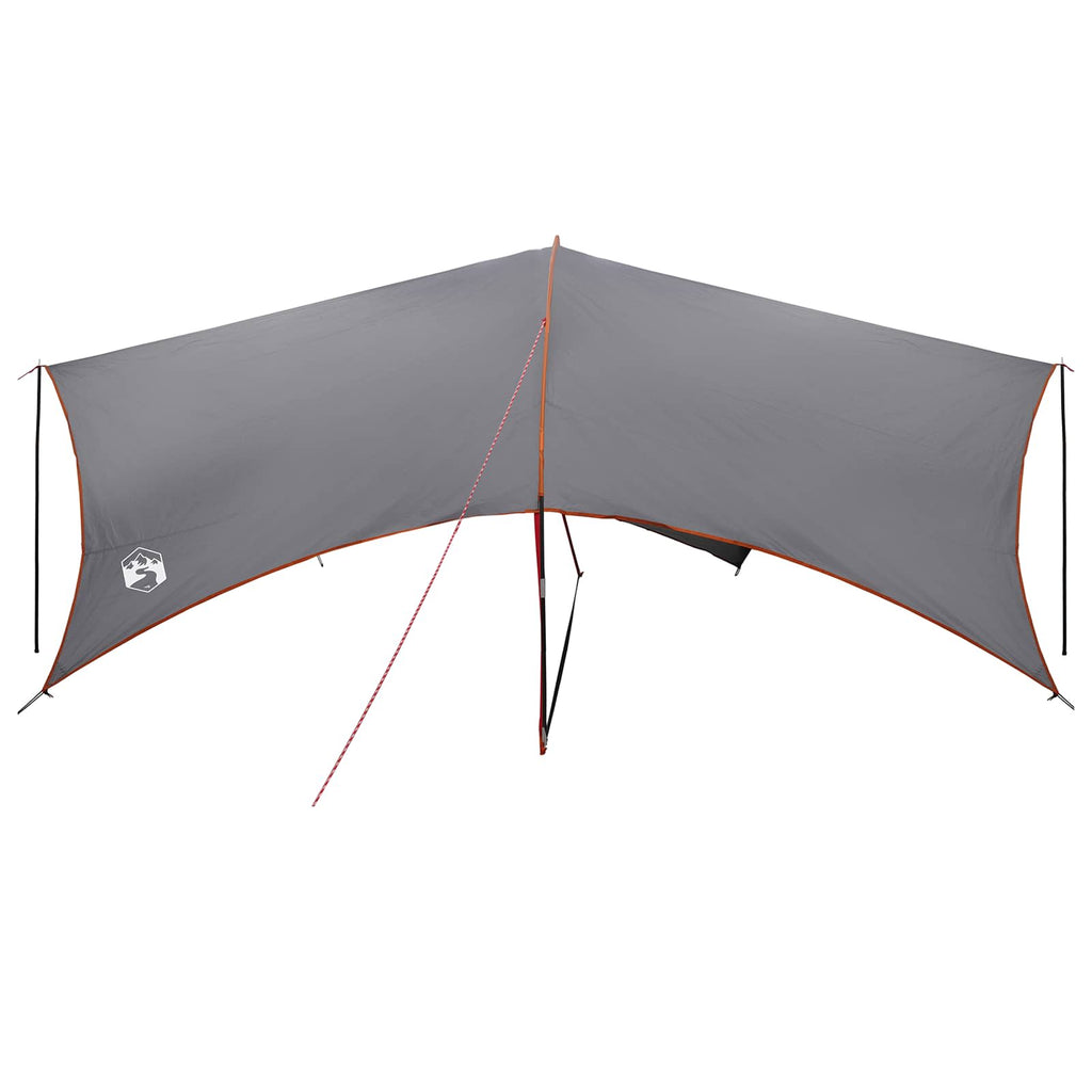 vidaXL Wodoodporny tarp do campingu Szary i pomarańczowy