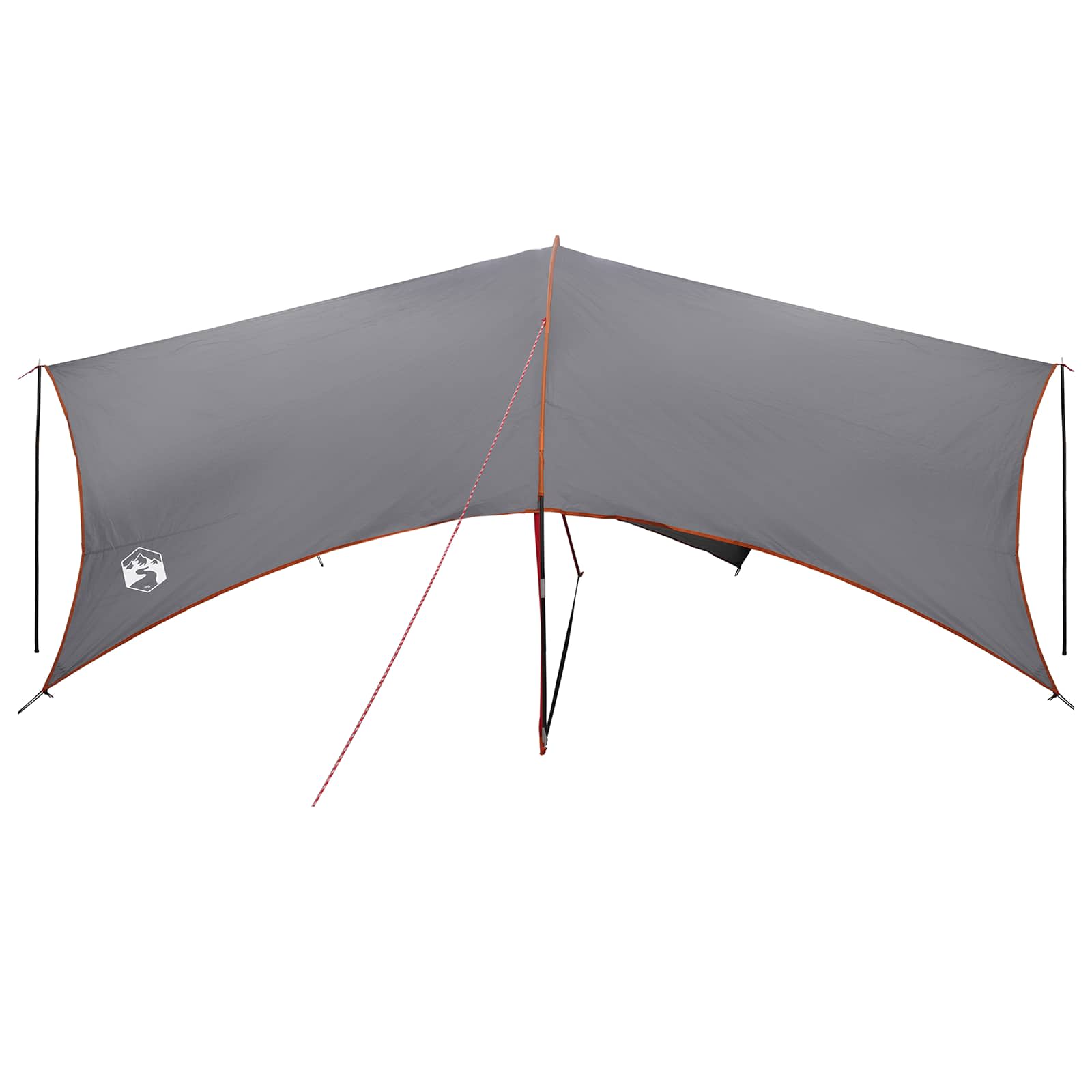 vidaXL Wodoodporny tarp do campingu Szary i pomarańczowy