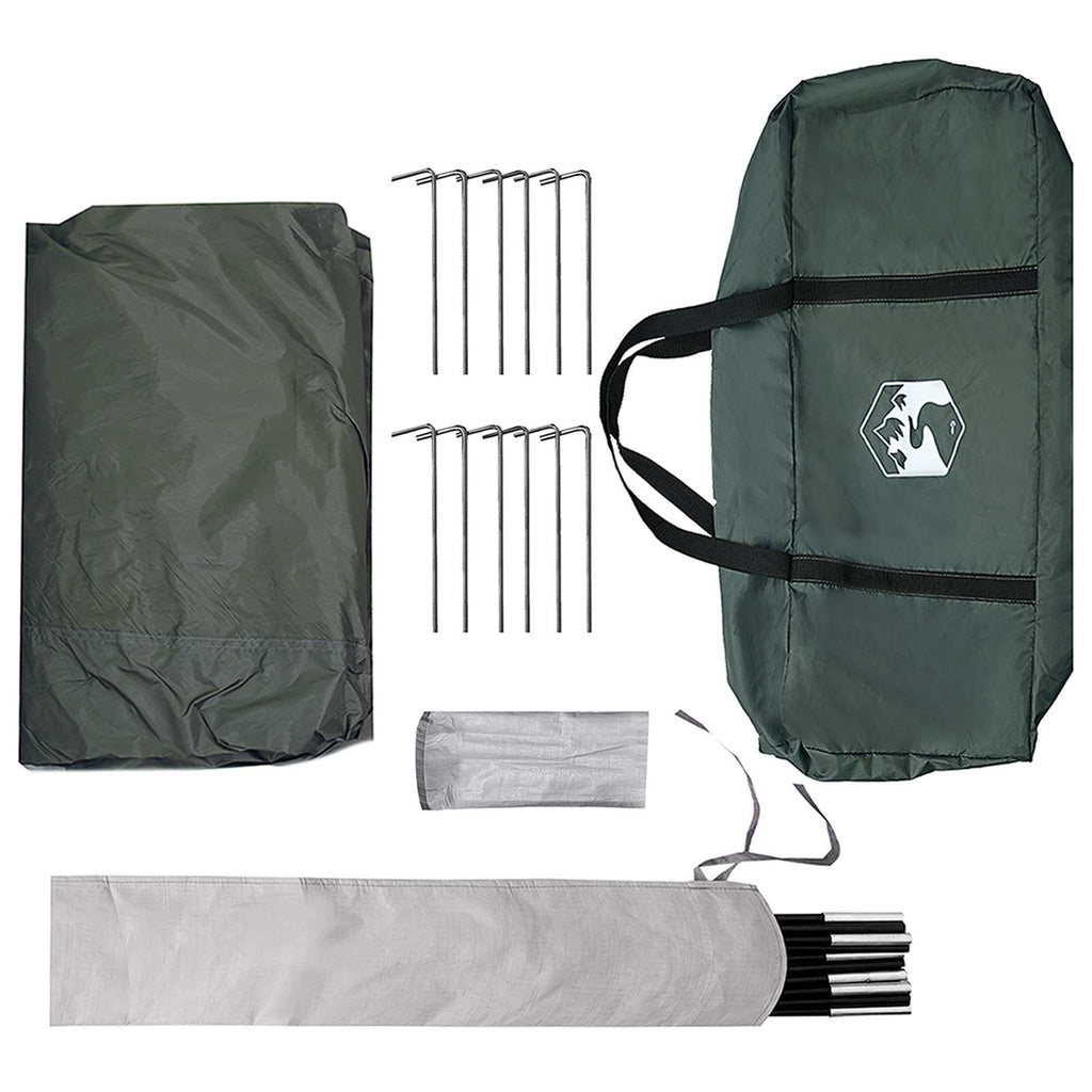 vidaXL Wodoodporny tarp do campingu Zielony wojskowy